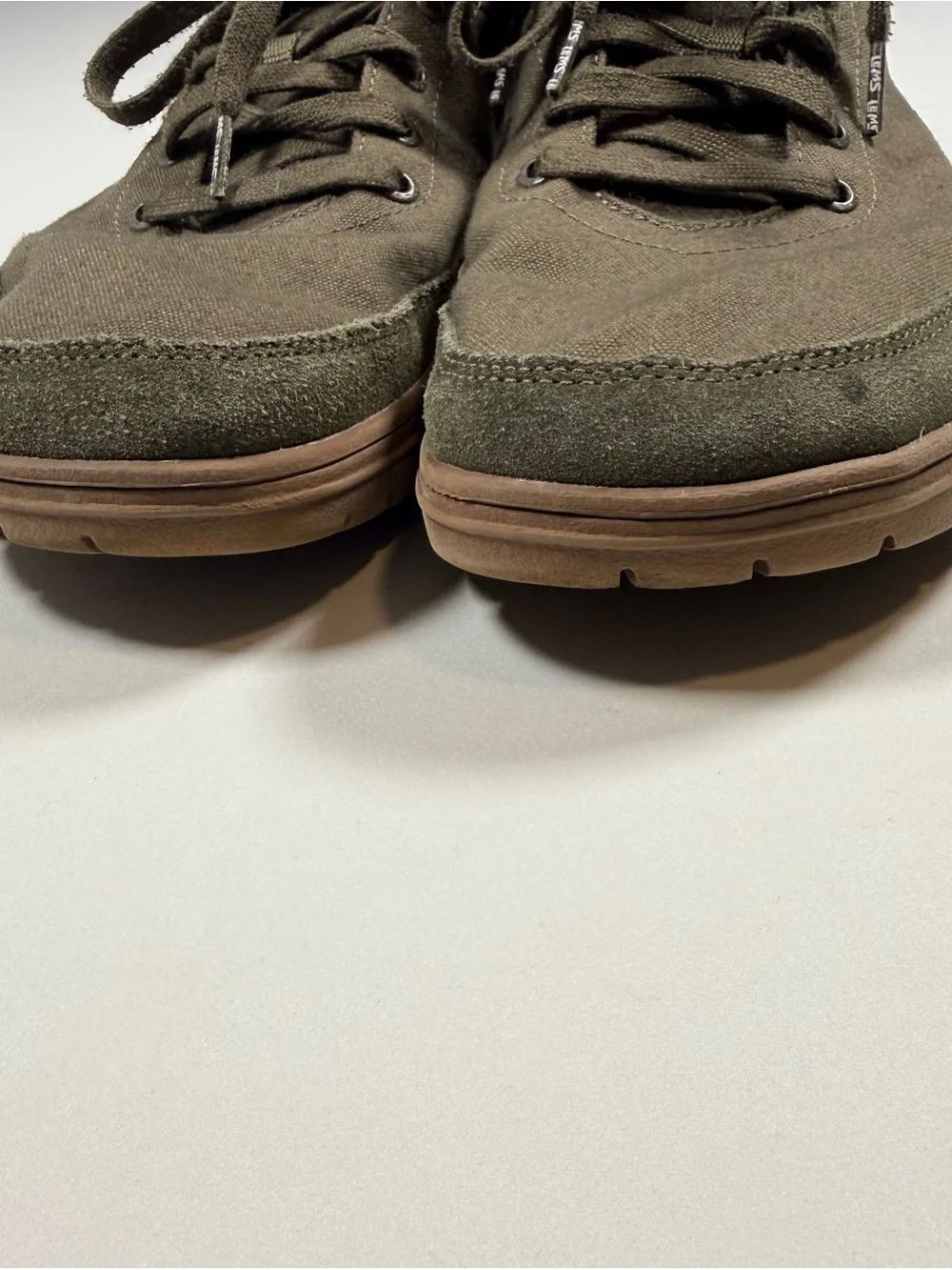 LEMS Chillum Minimalist Gorpcore Sneakers Olive Green Canvas Suede Size 11
